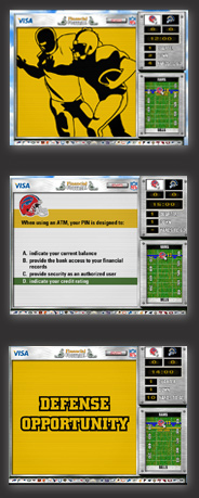 Screenshots of the Financial Football game